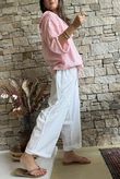 Rustic Nature Linen Blend Hippie Shake Hoodie Washed Sugar